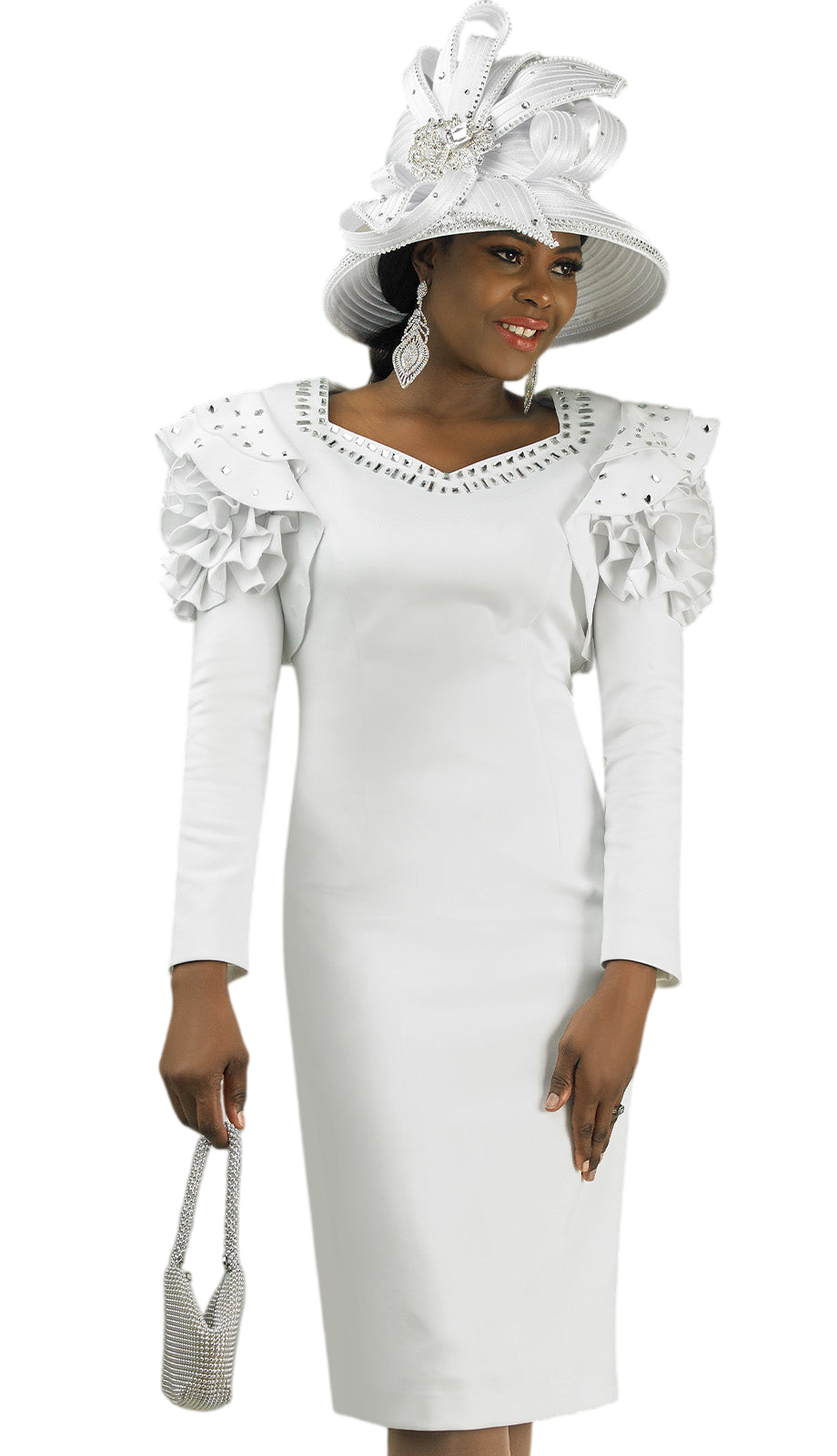 Lily And Taylor 4903-WHT-H Hat