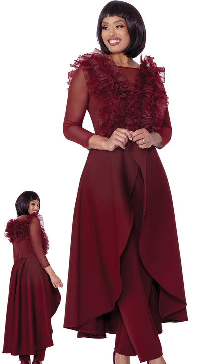 Stellar Looks SL600822-BUR-QS Pant Suit
