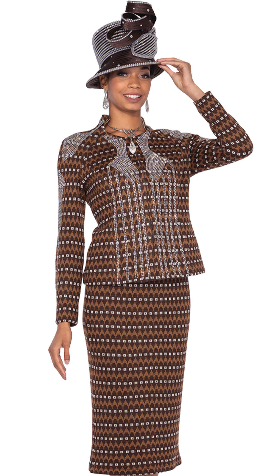 Elite Champagne Knit 5983-QS Church Suit
