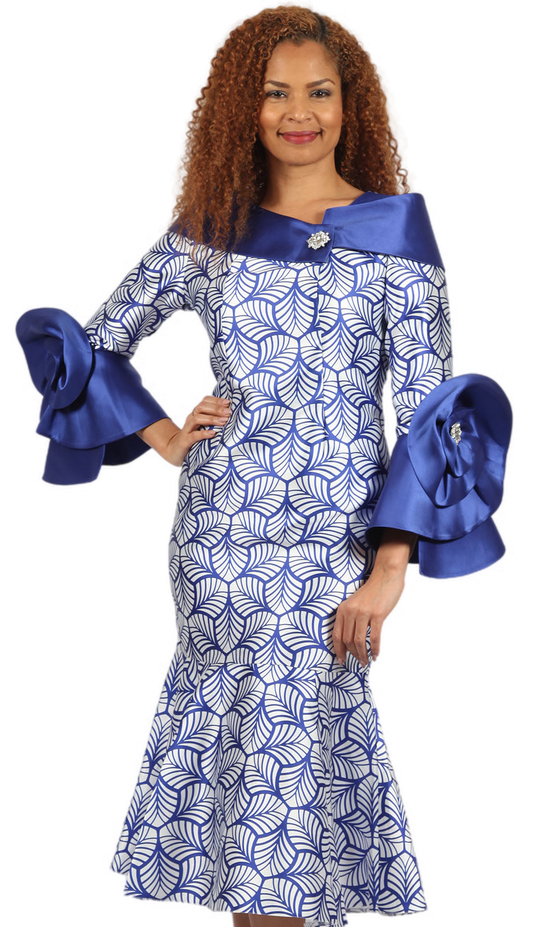 Diana Couture 8879-BLU Church Dress
