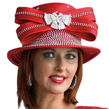 Lily And Taylor H385-RED Church Hat