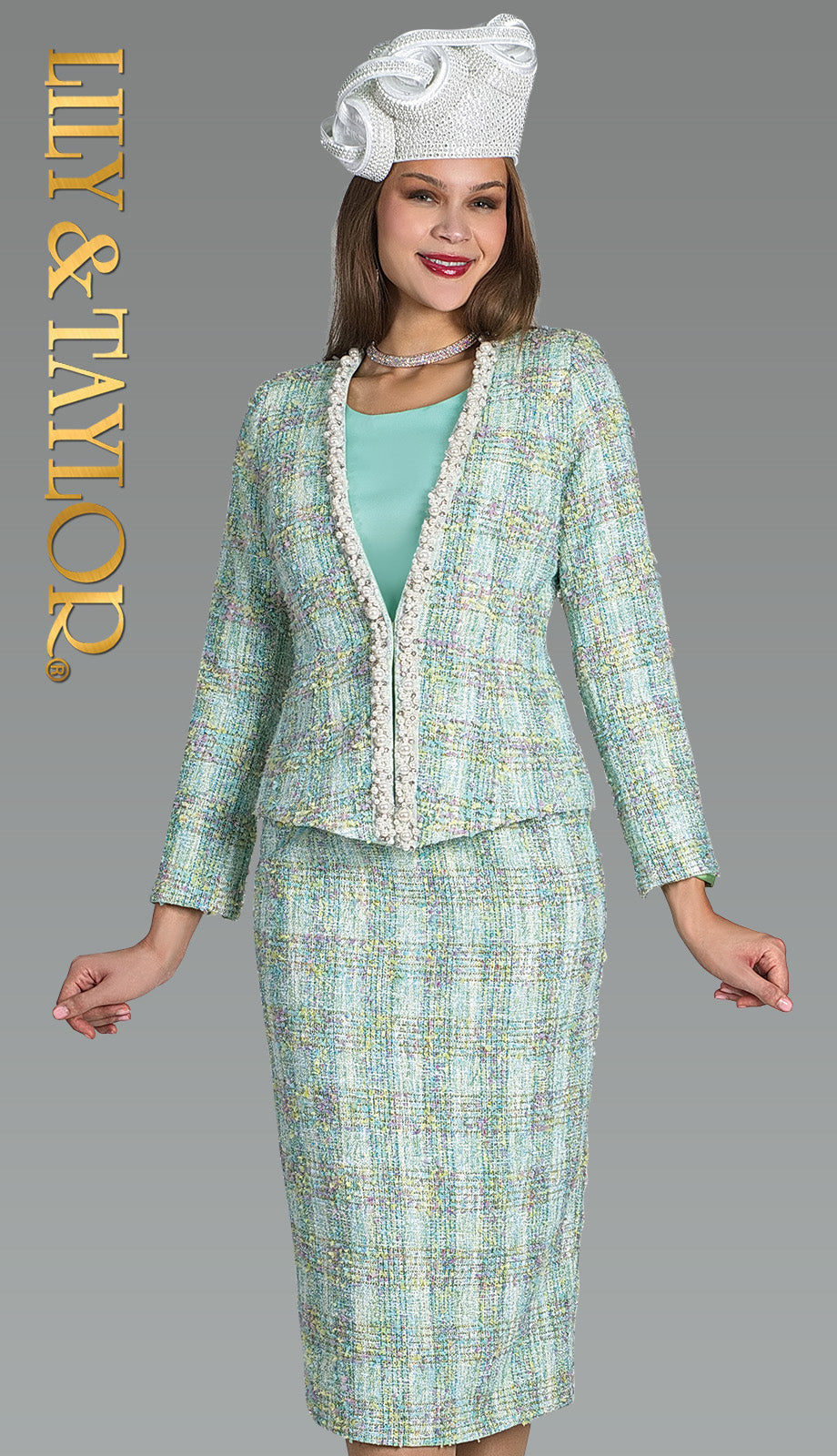 Lily And Taylor 5216-MNT Church Suit