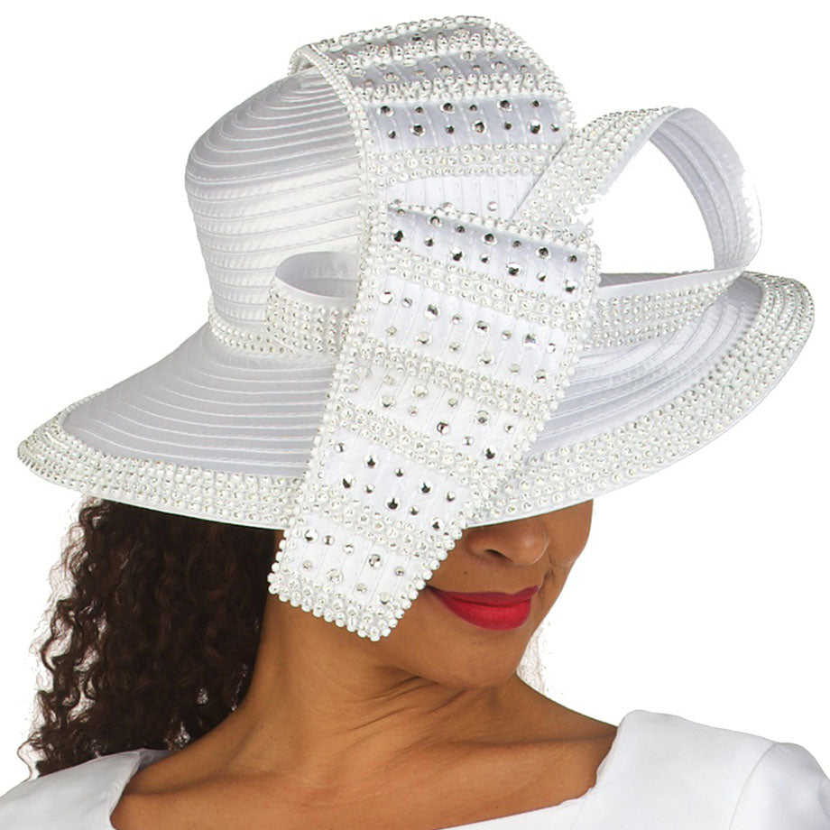 Giovanna HR22130-WHT-QS Church Hat
