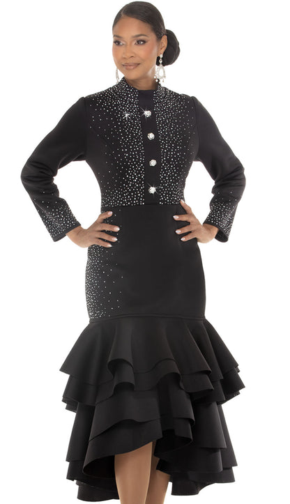 Donna Vinci 12301-BLK Church Dress