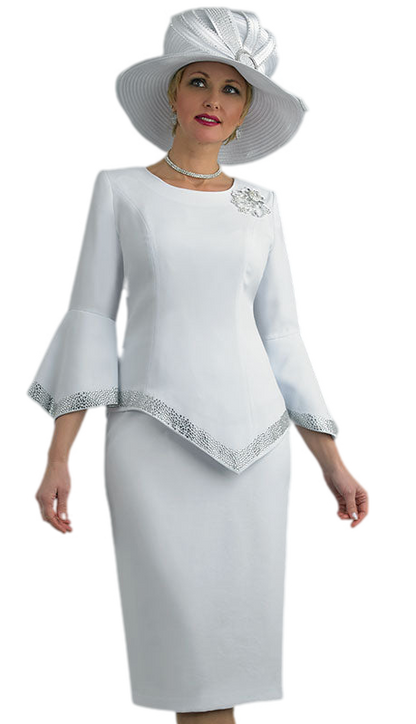 Lily And Taylor 4471-WHT Church Suit