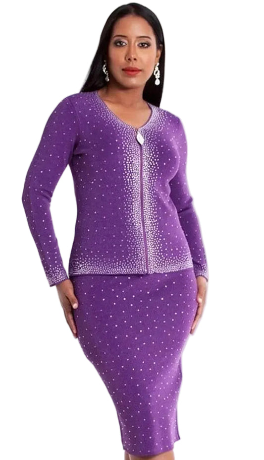 Kayla By Tally Taylor 5394-PUR Church Suit