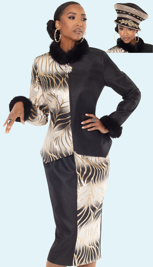 Donna Vinci 12224-H Womens Church Suit with Hat
