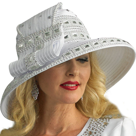 Lily And Taylor H567-WHT Church Hat