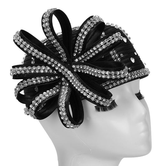 Giovanna HR1073-BLK Church Hat