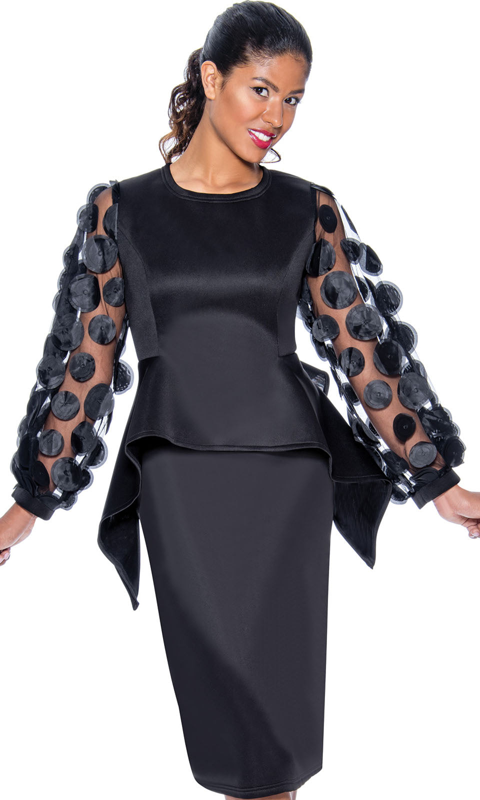 Stellar Looks SL1012-BLK-QS Church Suit