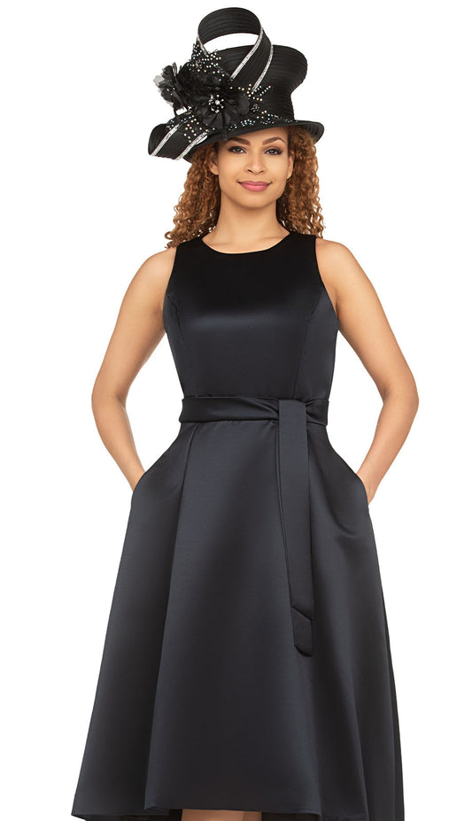 Giovanna D1538-BLK-H Church Dress-Hat