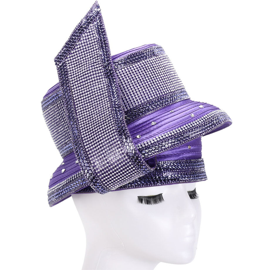 Giovanna HR22143-PUR-QS Church Hat