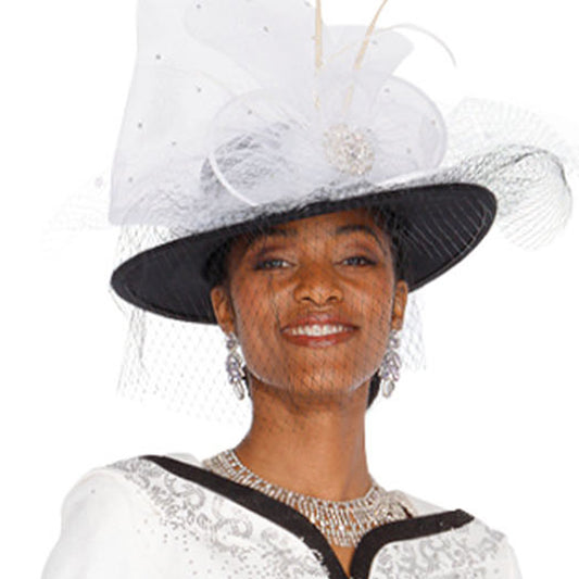 Champagne H5963-WHT-IH Church Hat