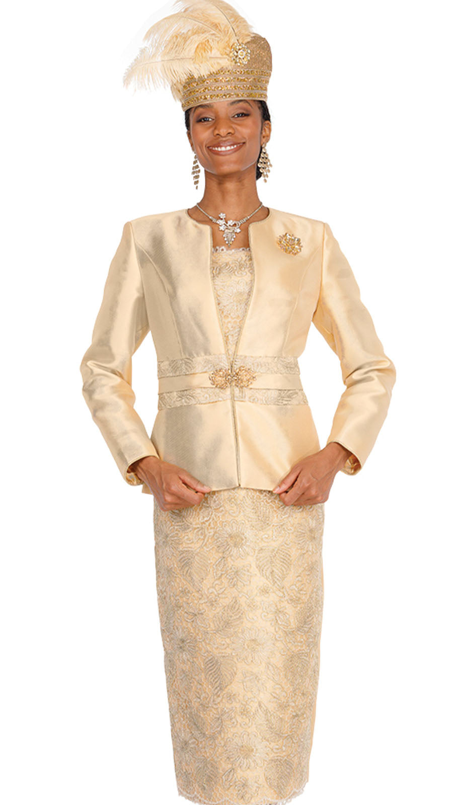 Elite Champagne 6157 Church Suit