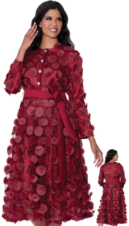 Nubiano 100361-BRG-QS Church Dress