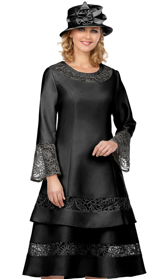 Giovanna D1343-BLK Church Dress