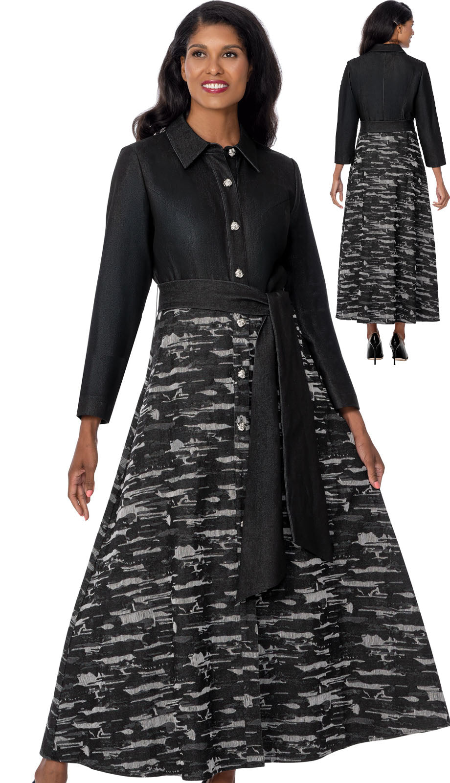 Devine Sport 800321-BLK-QS Church Dress