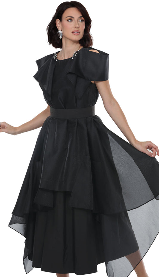 Love The Queen 17607-BLK Church Dress