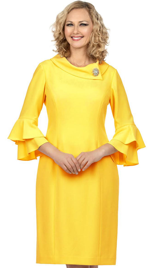 Giovanna D1518-YEL-CO Church Dress