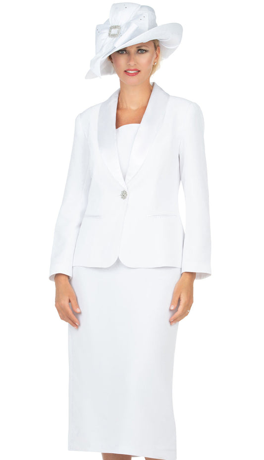 Giovanna 0826B-WHT-CO Church Suit