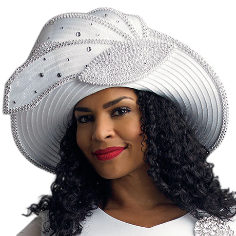 Lily And Taylor H387-WHT Church Hat