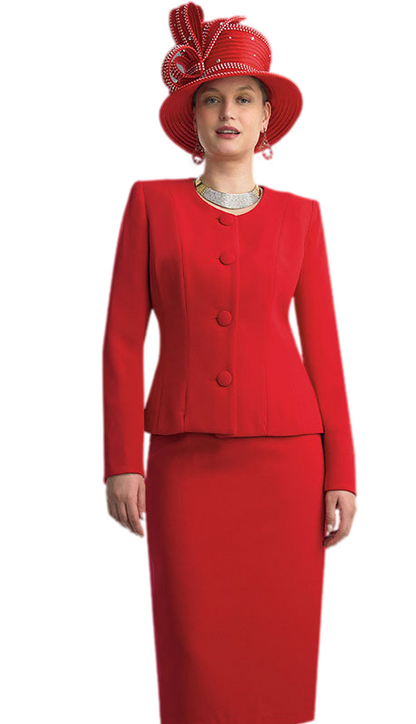 Lily And Taylor 2920-RED Church Suit