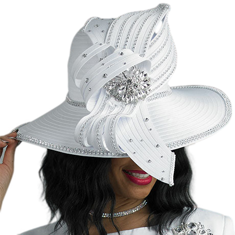 Lily And Taylor H928-WHT Church Hat