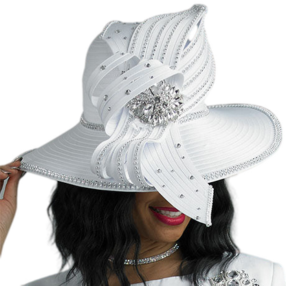 Lily And Taylor H928-WHT Church Hat