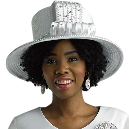 Lily And Taylor H378-WHT Church Hat