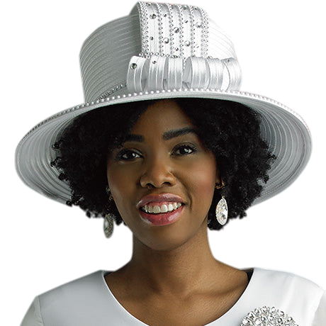 Lily And Taylor H378-WHT Church Hat