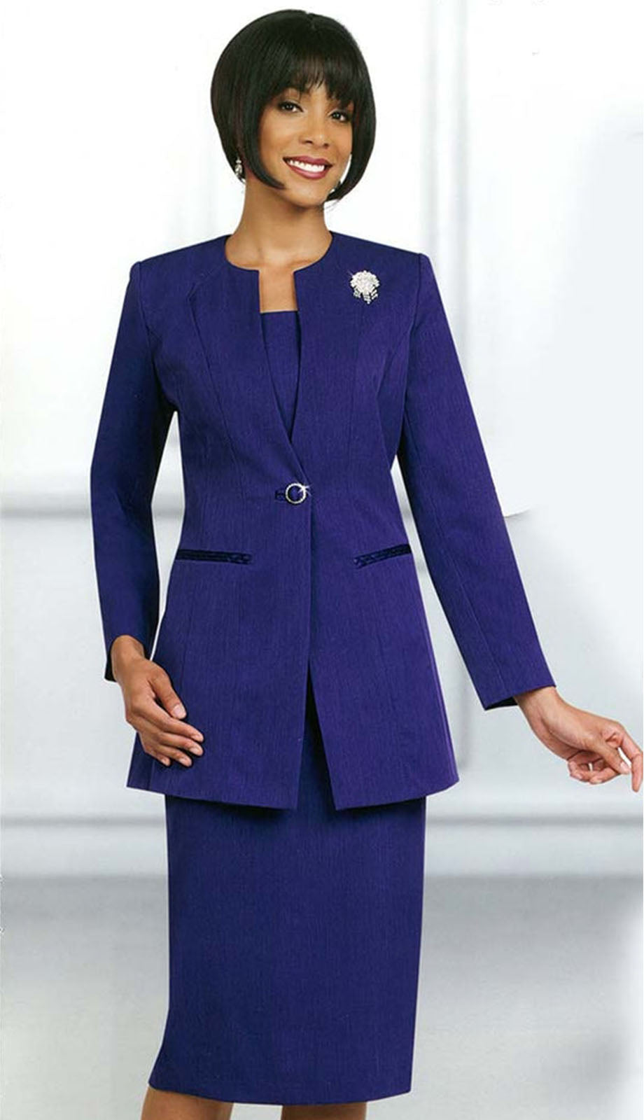 Ben Marc 78099-PUR-QS Church Suit