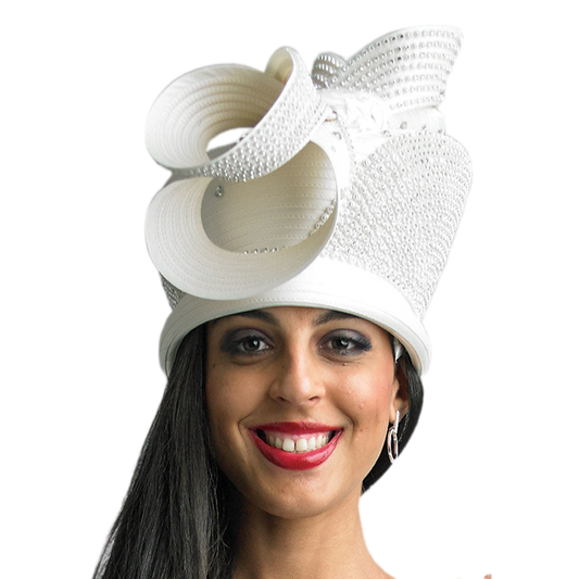 Lily And Taylor Hat H389-WHT-QS