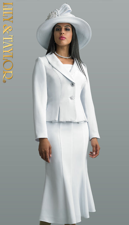 Church Suit 2834-QS WHT Lily And Taylor