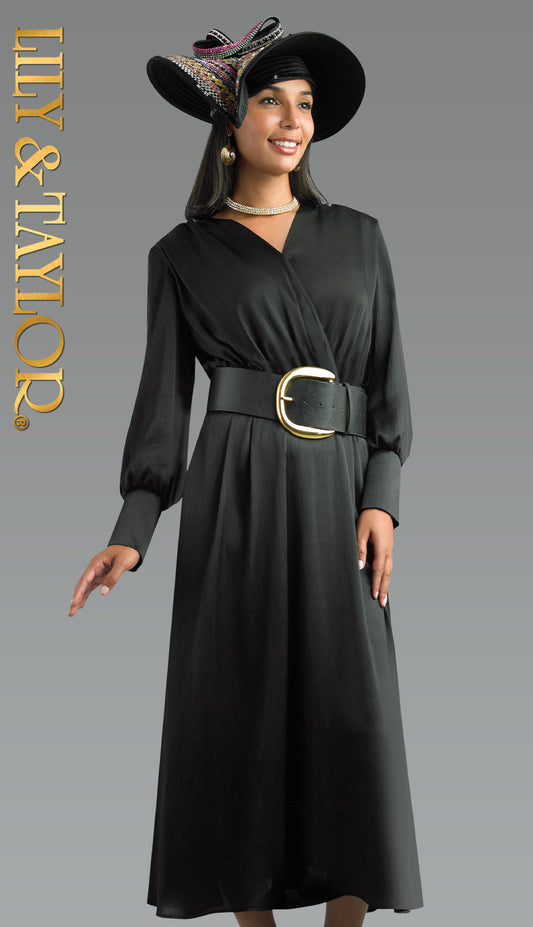Lily and Taylor 5077-BLK-QS Church Dress