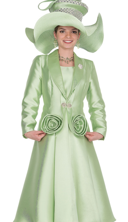 Champagne Italy 6020-GRN Jacket Dress-Hat