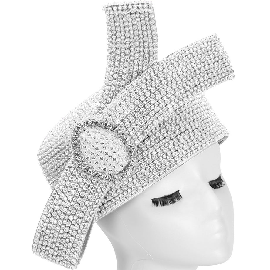 Giovanna HR22136-WHT Church Hat