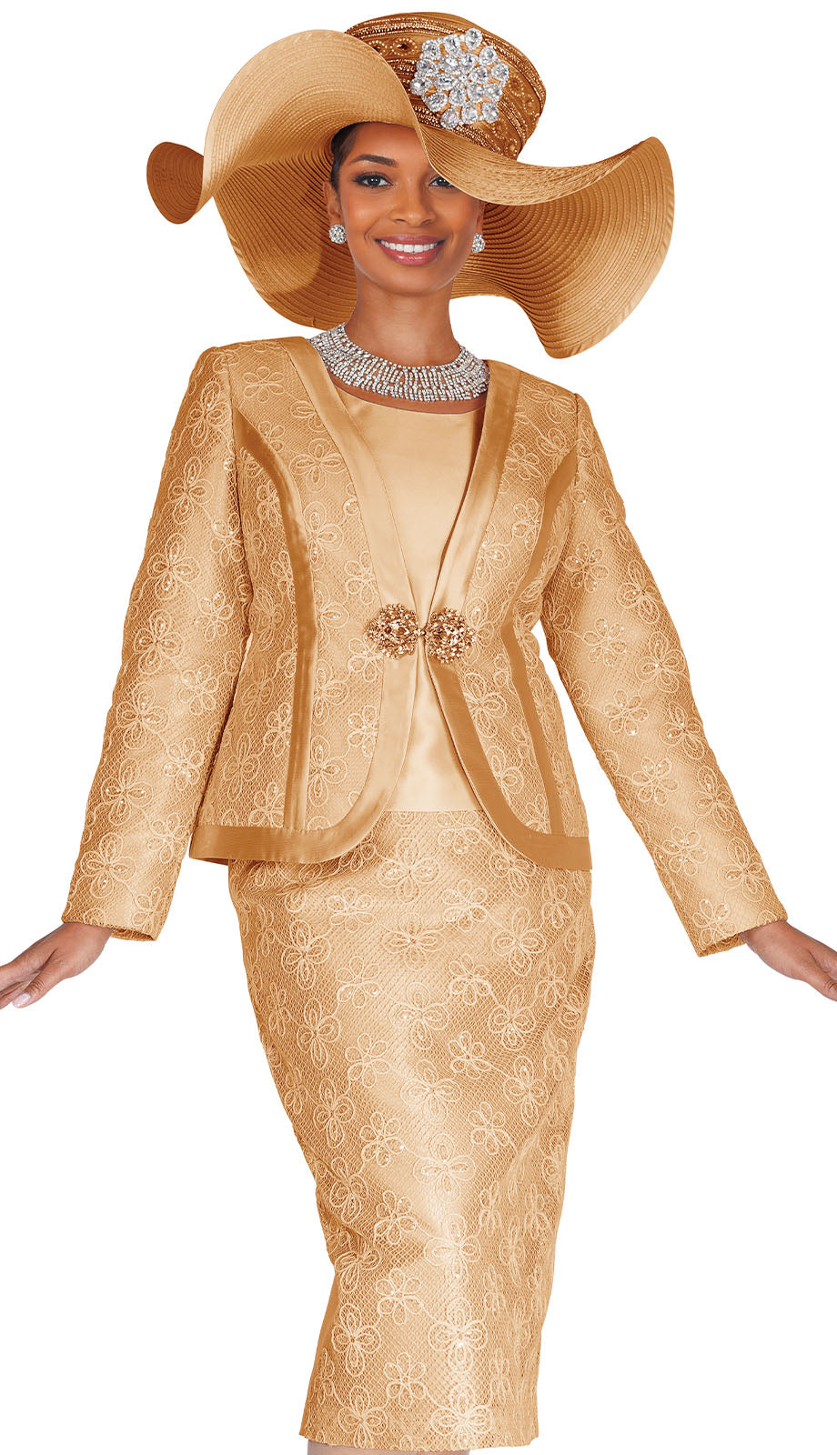 Champagne Italy 6419-H Church Hat