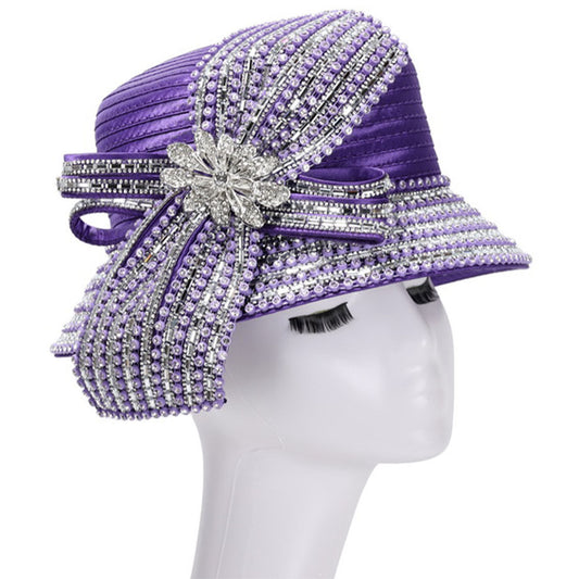 Giovanna HR22114-PUR Church Hat