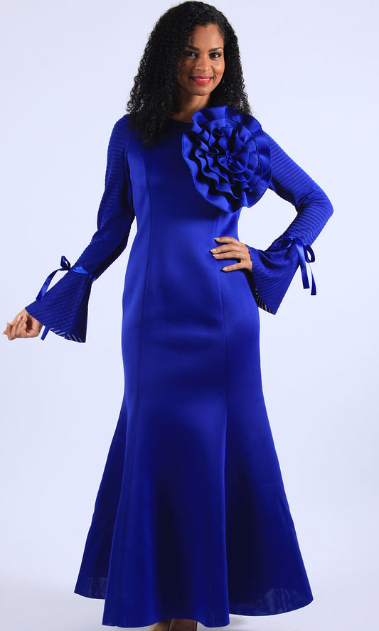 Diana Couture D1054-RYL-CO Womens Church Dress