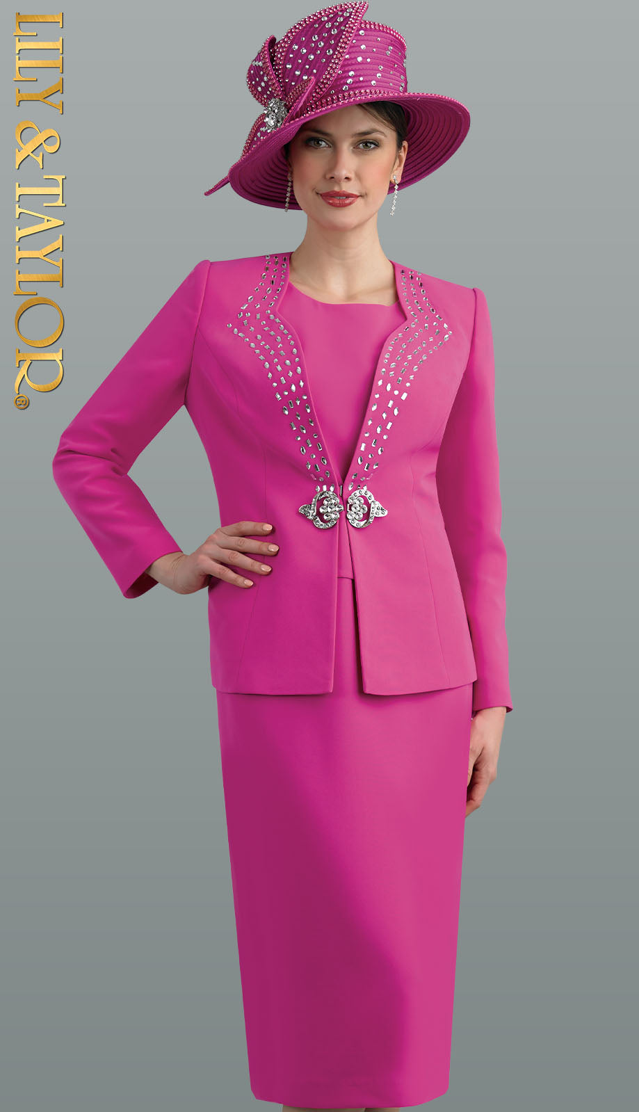 Lily And Taylor 4683-FU-QS Church Suit
