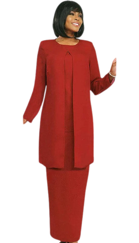 Ben Marc 13057-RED Usher Church Suit