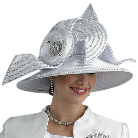 Lily And Taylor H942-WHT Church Hat