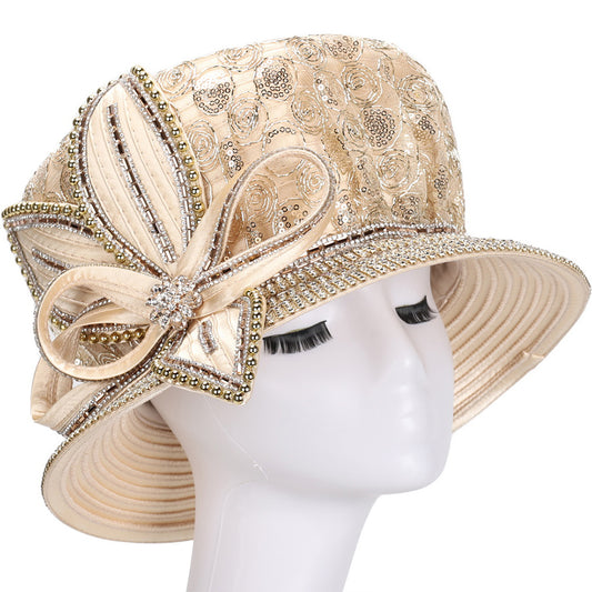 Giovanna HR22137-GLD-QS Church Hat