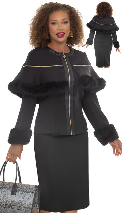 Donna Vinci 12306-BLK Church Suit