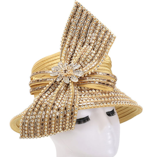 Giovanna HR22114-GLD Church Hat