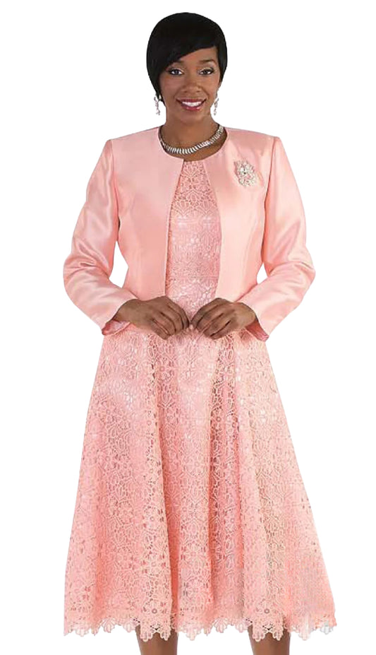 Tally Taylor 4529-PEACH Jacket Dress
