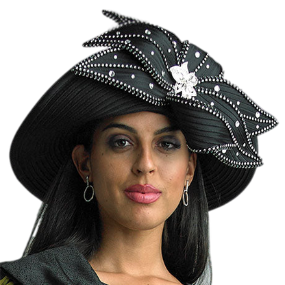 Lily And Taylor H392-BLK Church Hat