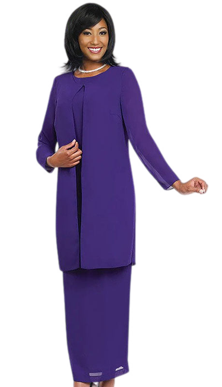 Ben Marc 13057-PUR Usher Church Suit