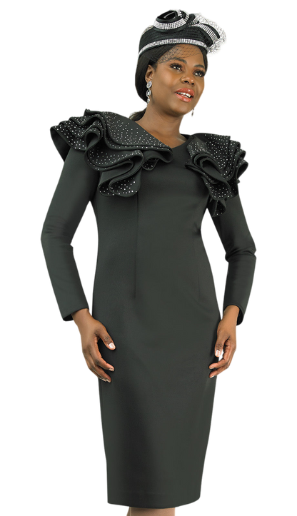 Lily And Taylor 4900-BLK Knit Church Dress Church Dress