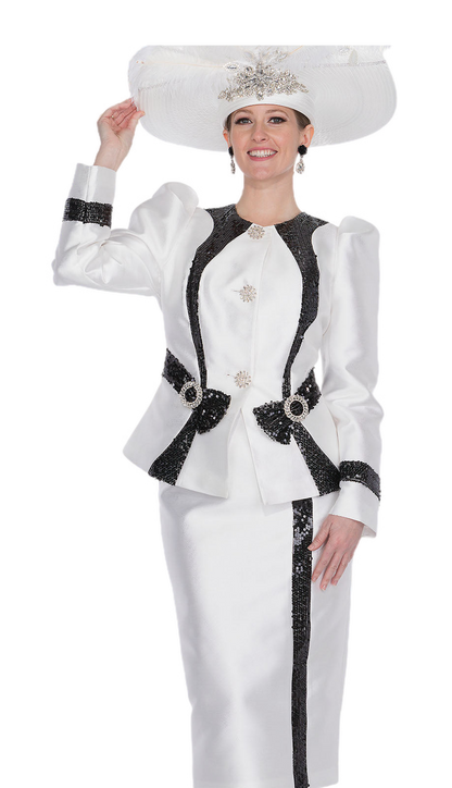 Elite Champagne 6074-WWB Church Suit-Hat